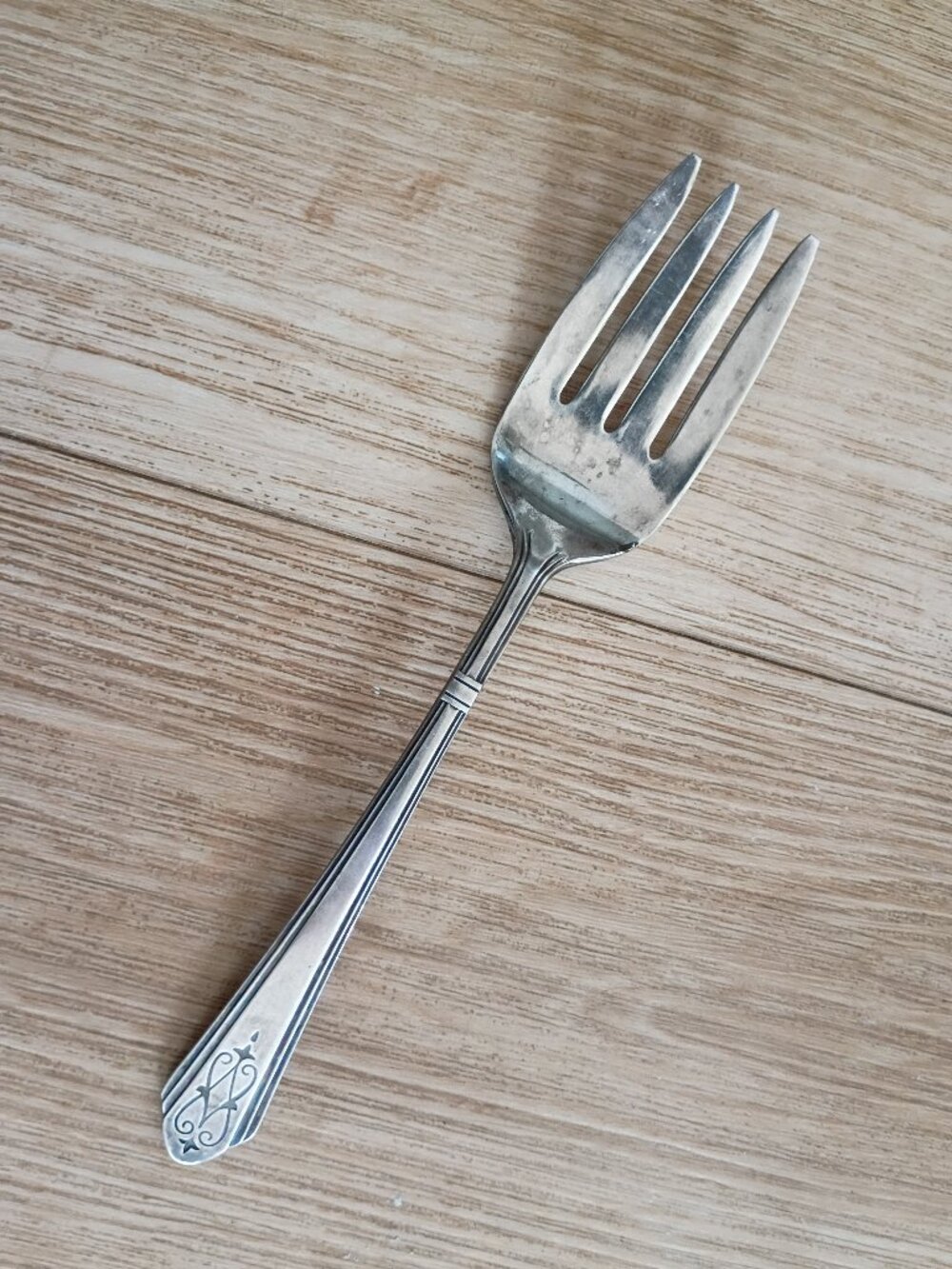 Vintage Silver Plate Serving Fork